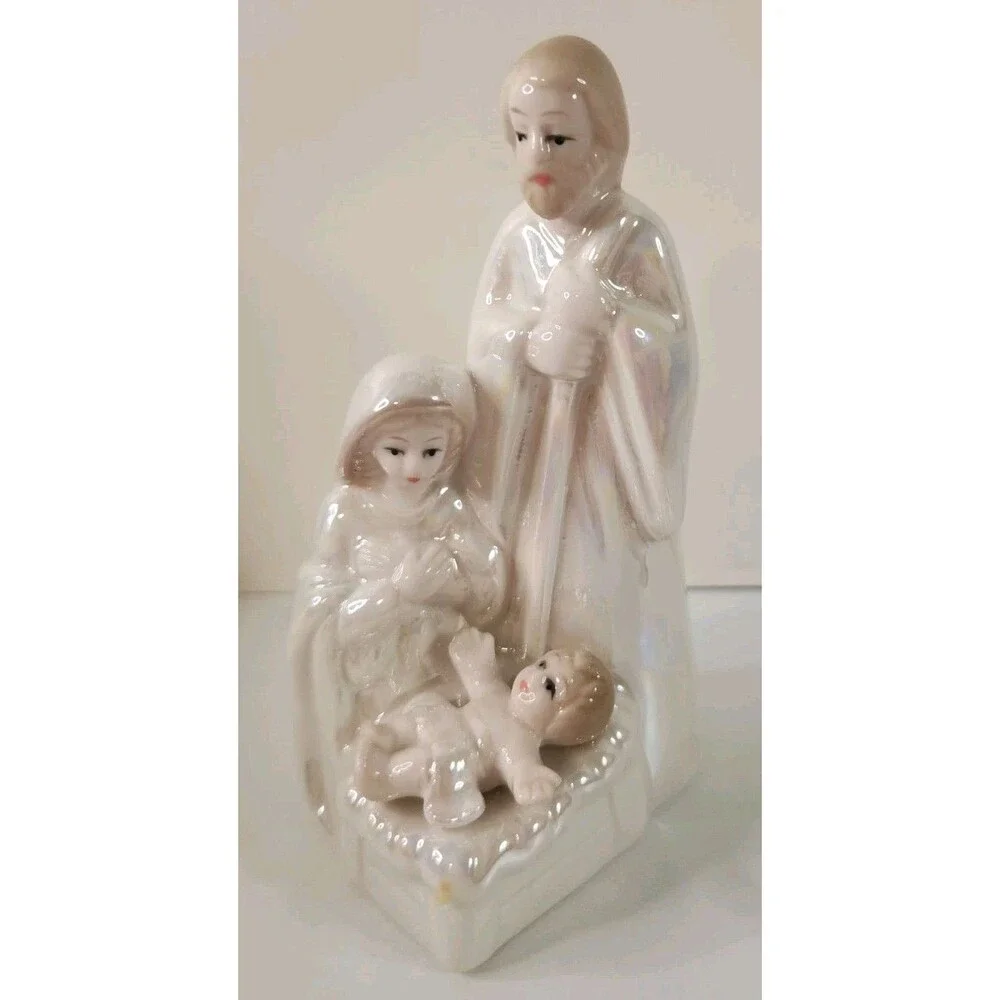 Retired Pier 1 Handcrafted 4.5” Christmas Nativity HOLY FAMILY Mary Joseph Jesus